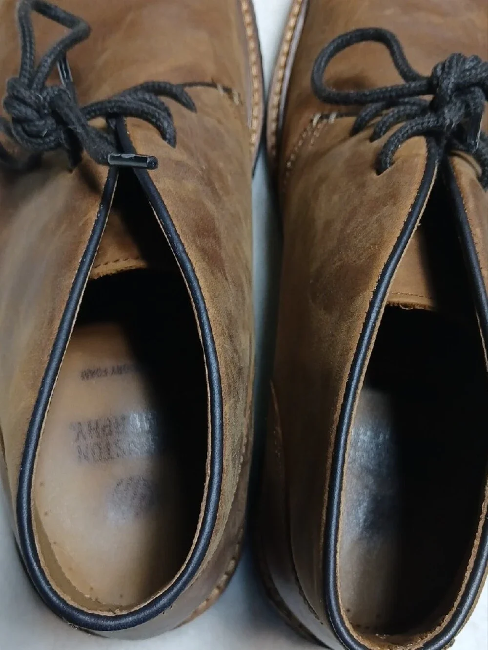 Johnston & Murphy Men's Brown Leather Chukka Boots - Lace-Up Size 8M Mens